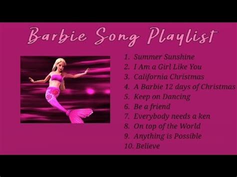 𝓑𝓪𝓻𝓫𝓲𝓮 // Barbie Song Playlist (part I) - YouTube