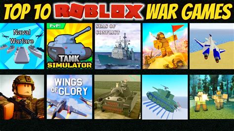 Top 10 Best Roblox War Games - (Tanks And Air Combat) 2024 - YouTube