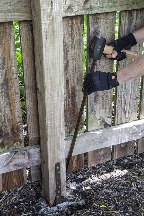 Post Buddy Pack of 2 Easy Fence Post Repair (to fix 1 Broken Wood Post), Fast and Simple to ...