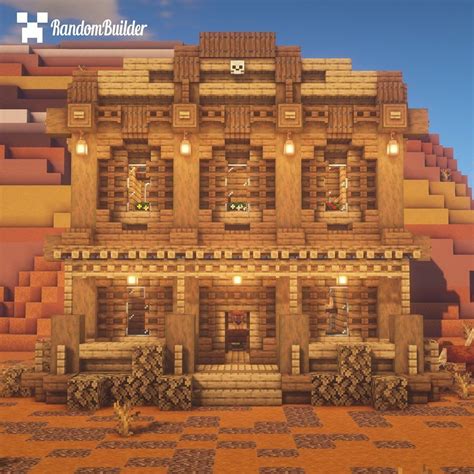 My first Western Style build! A Saloon!🤠Rate it out of 100! Follow @randombuilderinmc for mor ...