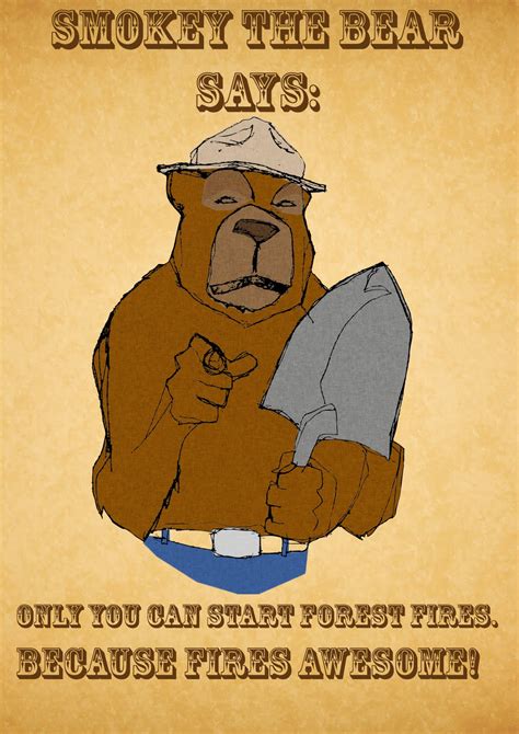 scottybeanz illustrations: Smokey The Bear Says: