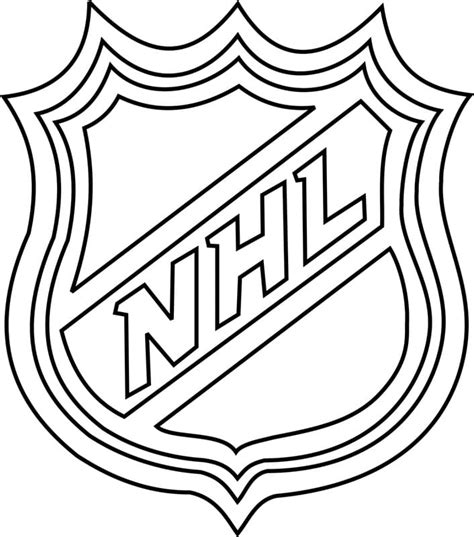 NHL Logo Coloring Page - Free Printable Coloring Pages for Kids