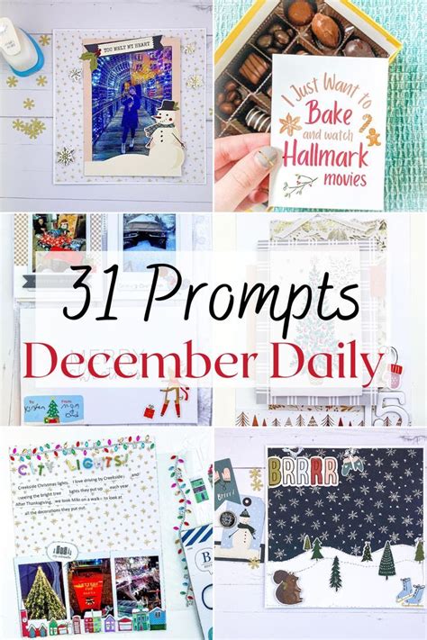 31 NEW December Daily Prompts | December daily, December daily printables, December daily ideas ...