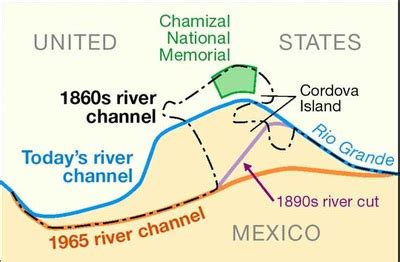 Location of the Chamizal and the Chamizal Memorial - El Paso, Texas