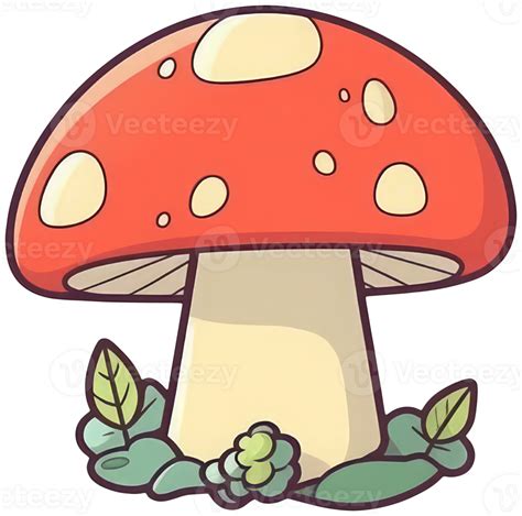 Mushroom sticker transparent illustration. . 24303665 PNG