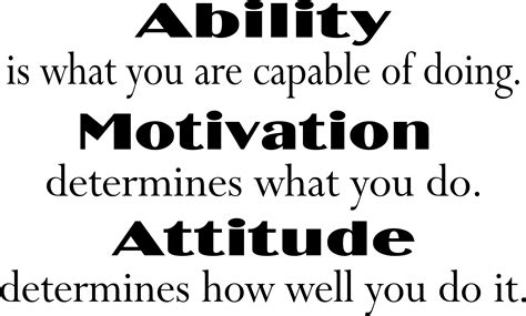 Ability, Motivation, Attitude Motivational Wall Quote Lettering School Office