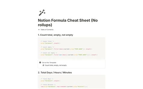 Notion Formula Cheat Sheet Template by chocolat | Notion Marketplace