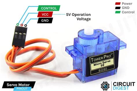 SG90 Servo Motor Pinout | Arduino sensors, Arduino, Motor