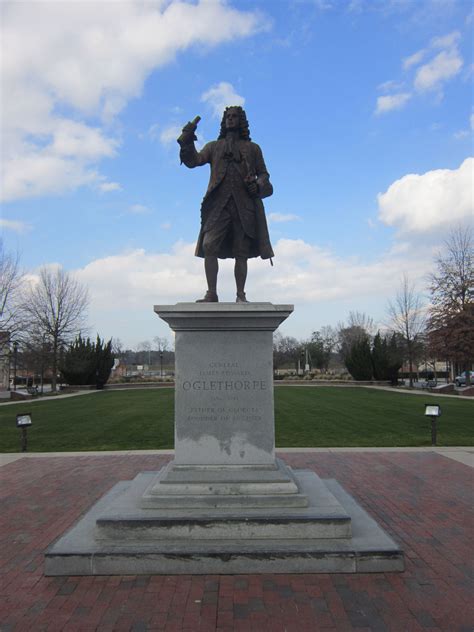 James Oglethorpe Statue located in the Augusta Commons which sits between Broad Street and ...