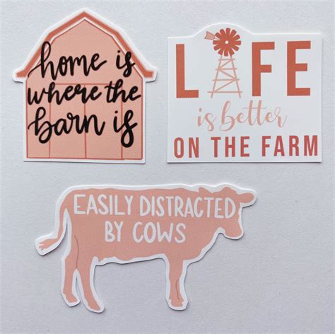 Farm Stickers Agriculture Stickers Barn Stickers Cow | Etsy