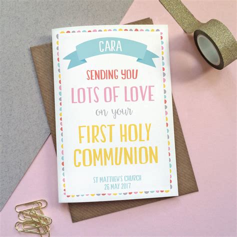 Personalised First Holy Communion Card By Sarah Catherine | notonthehighstreet.com