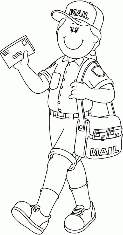 10 Pics of Mailman Community Helper Coloring Pages - Community ...