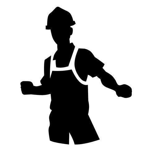 Construction worker silhouette Vector illustration 26292956 Vector Art at Vecteezy