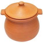 Buy Platt Happy Earth Unglazed Terracotta Clay Handi Curry Pot - With Lid, 19 cm, 5 mm Online at ...