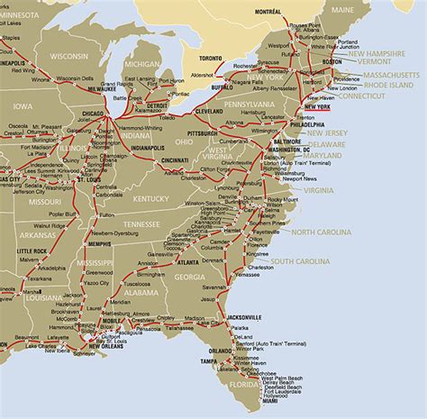 City of New York : Amtrak Route Map