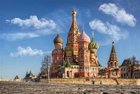 St. Basil`s Cathedral on Red Square in Moscow Stock Image - Image of ...