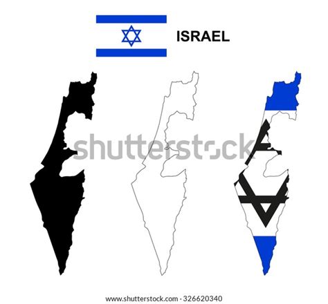 Israel Map Vector Israel Flag Vector Stock Vector (Royalty Free) 326620340 | Shutterstock