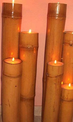 Natural bamboo candles - beautiful! | Bamboo candle, Bamboo decor, Bamboo diy