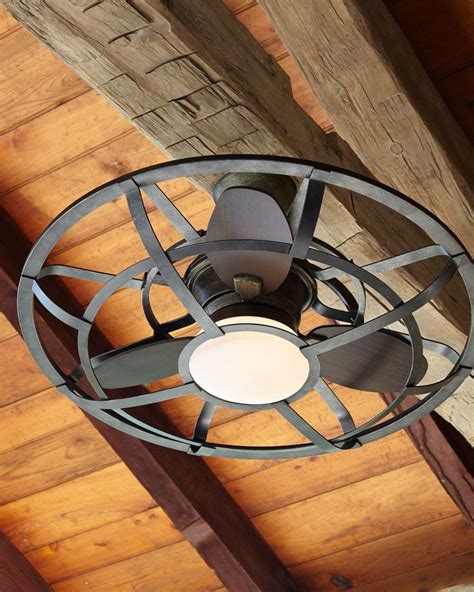 Alsace Outdoor Cage Ceiling Fan | Caged ceiling fan, Outdoor ceiling fans, Ceiling fan with light