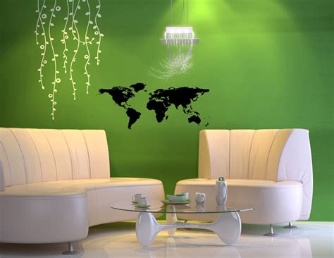 Global World Map Wall Decal vinyl Decal Wall Art Home - Etsy