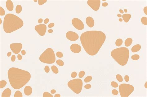 Free Vector | Cute animal pattern background wallpaper, paw print ...