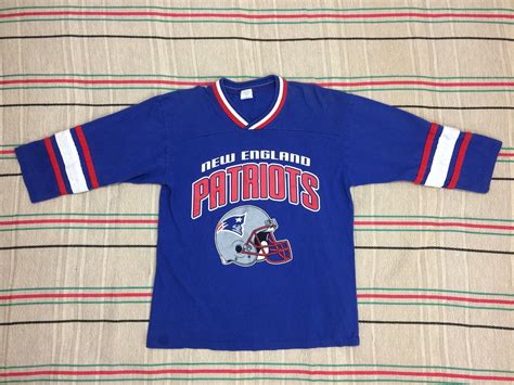 1990s NFL New England Patriots football team jersey 3/4 sleeve | Etsy ...