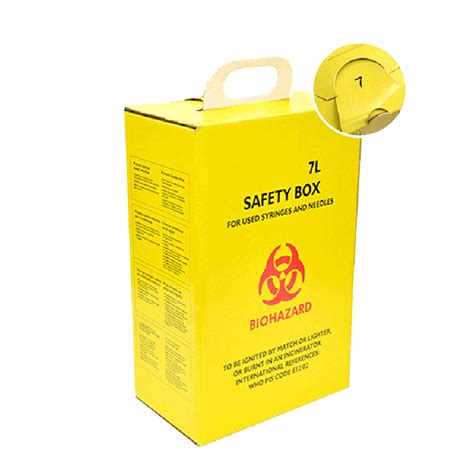 Biohazard safety box for used syringes and needles - WinnerCare