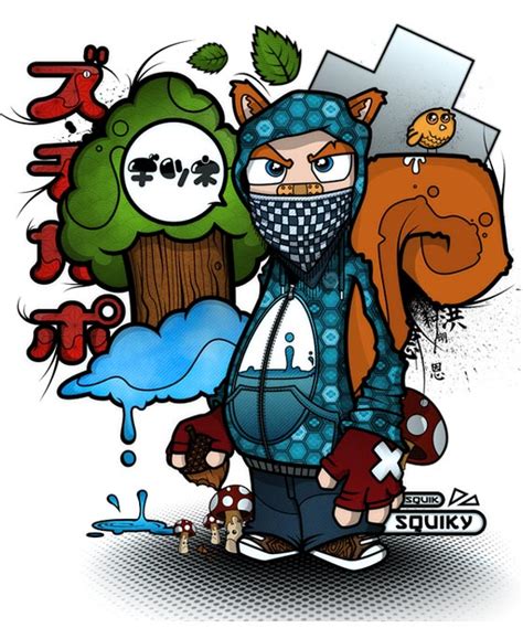 El arte digital y arte callejero en ilustraciones