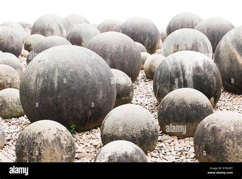 Stone in Japanese garden on white Stock Photo - Alamy