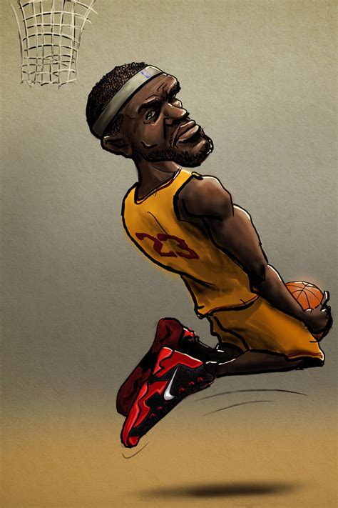 LeBron James caricature by gegyed on DeviantArt