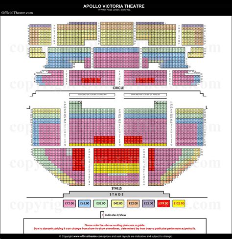 Apollo Victoria Theatre London seat map and prices for Wicked