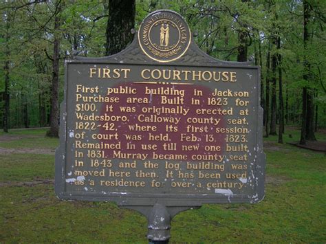 1st Calloway County Courthouse Marker | Located in Central P… | Flickr