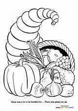 Thanksgiving Day Cornucopia coloring Pages  Free For Kids sketch template
