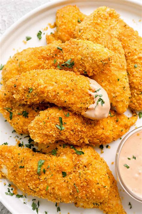 Baked Chicken Tenders (Crispy Cornflake Crust) - Easy Chicken Recipes