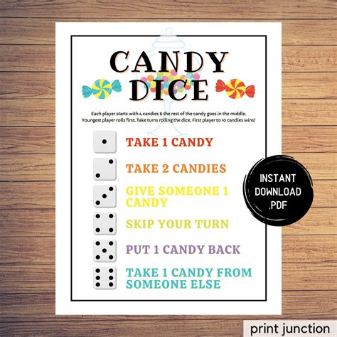 Candy Dice Game, Birthday Party Games for Kids, Candy Game, Kids Games ...