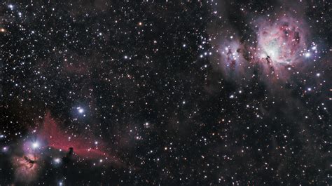 The Orion Nebula, the Horsehead Nebula, and dust [OC] : r/Astronomy