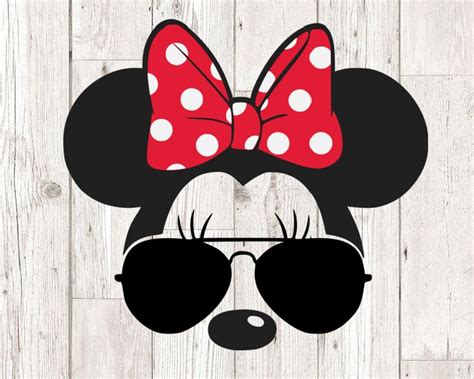 Minnie mouse sunglasses svg LAYERED Minnie mouse sunglasses | Etsy