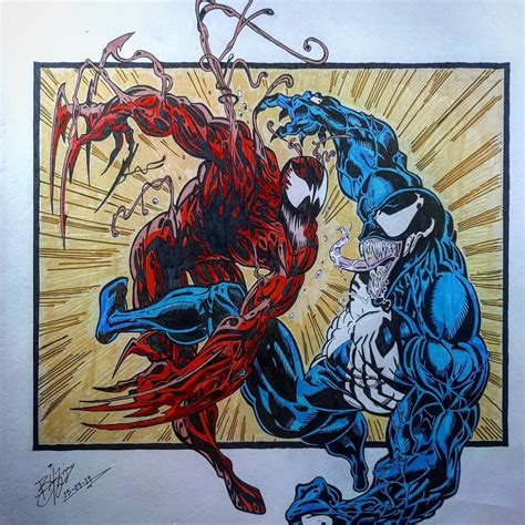 Venom vs Carnage (parte 3/3) | Mark bagley, Drawings, Marvel