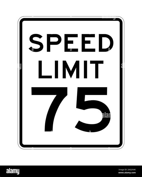 Speed limit sign 75 hi-res stock photography and images - Alamy