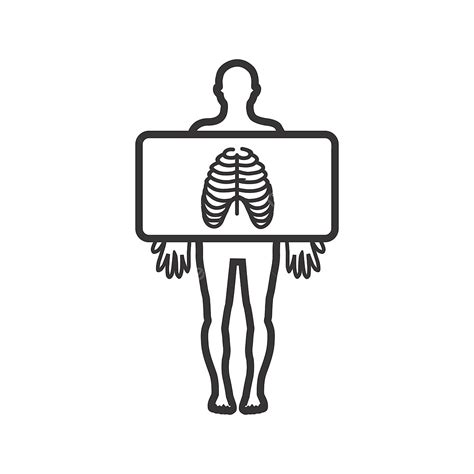 Chest X Ray Vector Hd PNG Images, Chest X Ray Line Black Icon, Line Icons, X Icons, Black Icons ...