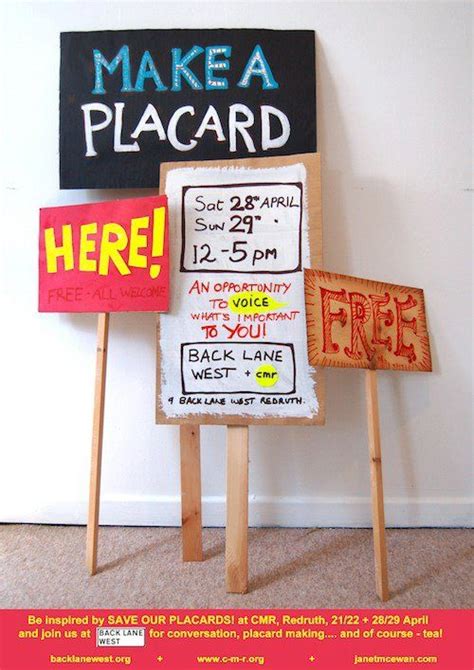 make a placard | Placards, Novelty sign, Redruth