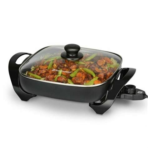 Small Electric Fry Pan Kitchen Skillet Mini Nonstick Glass Lid Indoor 11 Inches for sale online ...