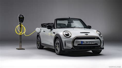 2023 MINI Cooper SE Convertible (Color: White Silver) - Front Three ...