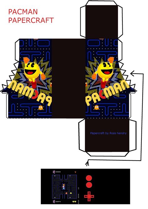 Papercraft Arcade Pacman Paper toy - Printable Papercrafts in 2023 ...