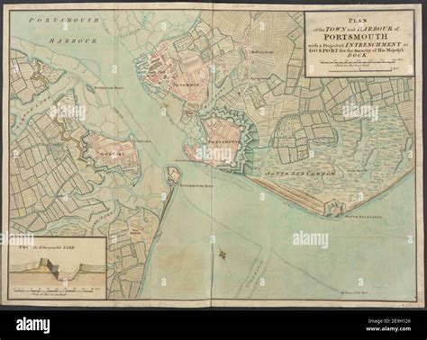 Portsmouth harbour map hi-res stock photography and images - Alamy