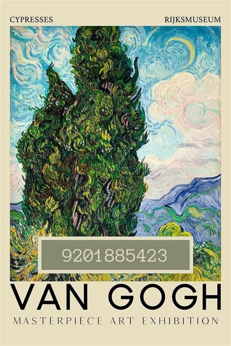 Van Gogh Painting Decal Bloxburg | Roblox image ids, Bloxburg decals codes, Roblox pictures