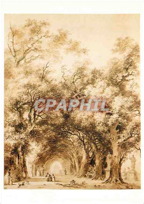 Postcard Modern Jean Honore Fragonard The shady alley Lavis bistre ...