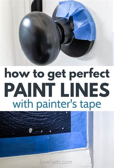 How to get perfect paint lines with painter's tape | Painters tape wall, Tape painting, Paint line