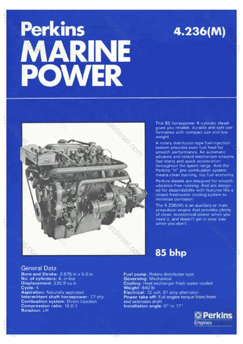 Perkins Diesel Engine Manuals - MARINE DIESEL BASICS