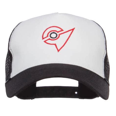 Ash Ketchum Unova League Embroidered Mesh Cap - White Black OSFM - Walmart.com